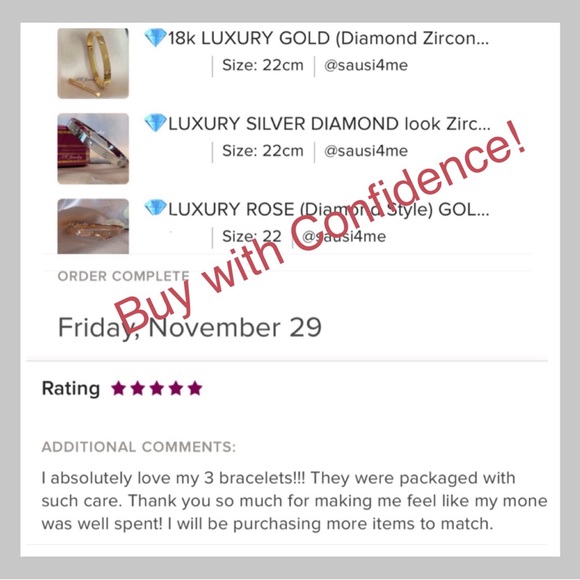 💎18k LUXURY GOLD (Diamond Zircon) Screw  BRACELET Cuff Bangle - Picture 5 of 5